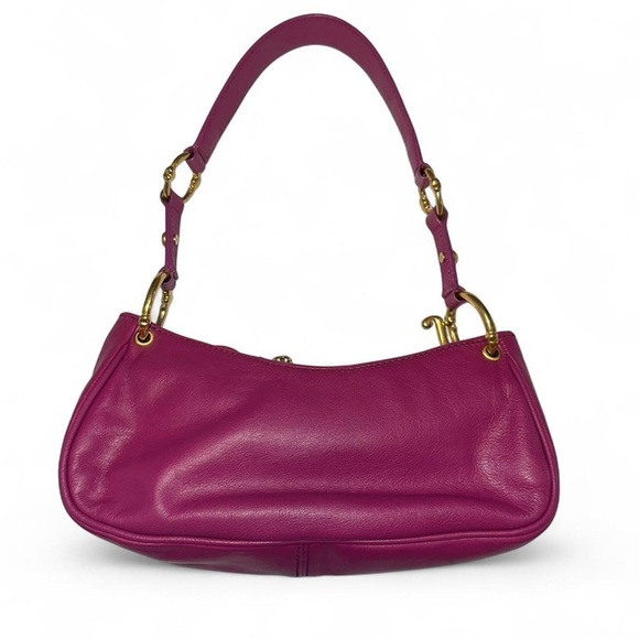Juicy Couture Vintage Heart Chain Shoulder Bag/Baguette Pink/Purple Y2K Rare - Picture 7 of 11